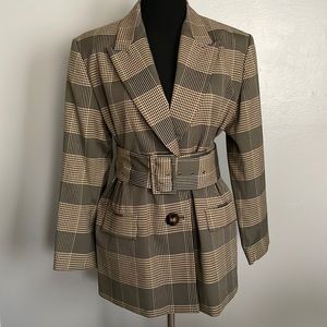 Zara plaid pattern blazer